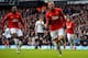 LONDON, ENGLAND - DECEMBER 01: Wayne Rooney of Manchester United celebrates scoring their second goal from the penalty spot during the Barclays Premier League Match between Tottenham Hotspur and Manchester United at White Hart Lane on December 1, 2013 in