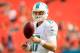MIAMI GARDENS, FL - DECEMBER 15: Ryan Tannehill #17 of the Miami Dolphins practices prior to the game against the New England Patriots at Sun Life Stadium on December 15, 2013 in Miami Gardens, Florida. (Photo by Chris Trotman/Getty Images)