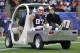 FOXBORO, MA - DECEMBER 8: Rob Gronkowski #87 of the New England Patriots reacts to the cheers of fan as he leaves the field with an injury in the 3rd quarter against the Cleveland Browns at Gillette Stadium on December 8, 2013 in Foxboro, Massachusetts. (