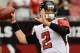 GLENDALE, AZ - OCTOBER 27: Matt Ryan #2 of the Atlanta Falcons throws a pass during pregame against the Arizona Cardinals at University of Phoenix Stadium on October 27, 2013 in Glendale, Arizona. (Photo by Norm Hall/Getty Images)