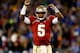 CHARLOTTE, NC - DECEMBER 07: Quarterback Jameis Winston #5 of the Florida State Seminoles celebrates a second quarter touchdown against the Duke Blue Devils during the ACC Championship game at Bank of America Stadium on December 7, 2013 in Charlotte, Nort