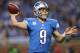 DETROIT, MI - DECEMBER 16: Matthew Stafford #9 of the Detroit Lions drops back to pass during the second quarter of the game against the Baltimore Ravens at Ford Field on December 16, 2013 in Detroit, Michigan. The Ravens defeated the Lions 18-16. (Photo