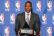 DENVER, CO - MAY 9: Denver Nuggets Executive Vice President of Basketball Operations Masai Ujiri poses for a photo after being named 2012-2013 NBA Executive of the Year on May 9, 2013 at the Pepsi Center in Denver, Colorado. NOTE TO USER: User expressly a