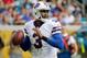 JACKSONVILLE, FL - DECEMBER 15: EJ Manuel #3 of the Buffalo Bills attempts a pass during the game against the Jacksonville Jaguars at EverBank Field on December 15, 2013 in Jacksonville, Florida. (Photo by Sam Greenwood/Getty Images)