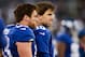 EAST RUTHERFORD, NJ - DECEMBER 15: Tight end Brandon Myers #83 and quarterback Eli Manning #10 of the New York Giants on the sideline during the 2nd half of the Seattle Seahawks 23-0 win over the New York Giants at MetLife Stadium on December 15, 2013 in