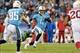 Dec 15, 2013; Nashville, TN, USA; Tennessee Titans quarterback Ryan Fitzpatrick (4) rushes against the Arizona Cardinals during the second half at LP Field. Arizona won 37-34. Mandatory Credit: Jim Brown-USA TODAY Sports