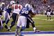 Dec 15, 2013; Indianapolis, IN, USA; Indianapolis Colts linebacker Robert Mathis (98) sacks Houston Texans quarterback Case Keenum (7) causing a fumble that results in a safety at Lucas Oil Stadium. Indianapolis defeats Houston 25-3. Mandatory Credit: Bri