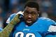 Nov 24, 2013; Detroit, MI, USA; Detroit Lions defensive tackle Nick Fairley (98) before the game against the Tampa Bay Buccaneers at Ford Field. Mandatory Credit: Tim Fuller-USA TODAY Sports