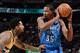 DENVER, CO - DECEMBER 17: Kevin Durant #35 of the Oklahoma City Thunder controls the ball against the Denver Nuggets on December 17, 2013 at the Pepsi Center in Denver, Colorado. NOTE TO USER: User expressly acknowledges and agrees that, by downloading an