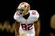 Nov 17, 2013; New Orleans, LA, USA; San Francisco 49ers wide receiver Mario Manningham (82) against the New Orleans Saints during the first half of a game at Mercedes-Benz Superdome. Mandatory Credit: Derick E. Hingle-USA TODAY Sports