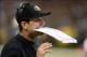 Nov 17, 2013; New Orleans, LA, USA; San Francisco 49ers head coach Jim Harbaugh looks on from the sidelines against the New Orleans Saints during the fourth quarter at the Mercedes-Benz Superdome. The New Orleans Saints defeated the San Francisco 49ers 23
