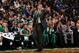 BOSTON, MA - DECEMBER 11: Head coach, Brad Stevens, of the Boston Celtics directs his team during the game against the Los Angeles Clippers on December 11, 2013 at the TD Garden in Boston, Massachusetts. NOTE TO USER: User expressly acknowledges and agre
