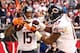 GLENDALE, AZ - DECEMBER 23: Wide receiver Brandon Marshall #15 of the Chicago Bears celebrates with wide receiver Alshon Jeffery #17 after a 11 yard touchdown reception against the Arizona Cardinals during the second quarter of the NFL game at the Univer