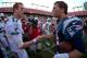 MIAMI GARDENS, FL - DECEMBER 02: Tom Brady #12 of the New England Patriots and Ryan Tannehill #17 of the Miami Dolphins shakes hands after a game at Sun Life Stadium on December 2, 2012 in Miami Gardens, Florida. (Photo by Mike Ehrmann/Getty Images)