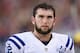 GLENDALE, AZ - NOVEMBER 24: Quarterback Andrew Luck #12 of the Indianapolis Colts during the NFL game against the Arizona Cardinals at the University of Phoenix Stadium on November 24, 2013 in Glendale, Arizona. The Cardinals defeated the Colts 40-11.