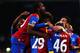 LONDON, ENGLAND - DECEMBER 07: Marouane Chamakh (29) of Crystal Palace is surrounded by team mates after scoring during the Barclays Premier League match between Crystal Palace and Cardiff City at Selhurst Park on December 07, 2013 in London, England. (