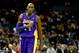 CHARLOTTE, NC - DECEMBER 14: Kobe Bryant #24 of the Los Angeles Lakers reacts after a call during their game against the Charlotte Bobcats at Time Warner Cable Arena on December 14, 2013 in Charlotte, North Carolina. NOTE TO USER: User expressly acknowl