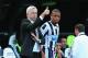 NEWCASTLE UPON TYNE, ENGLAND - AUGUST 31: Newcastle United manager Alan Pardew signals as Loic Remy prepares to come on during the Barclays Premier League match between Newcastle United and Fulham at St James' Park on August 31, 2013 in Newcastle upon Ty