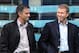 LONDON - AUGUST 24: Manager of Chelsea, Jose Mourinho, (L) talks with Chelsea owner Roman Abramovich before the Barclays Premiership match between Crystal Palace and Chelsea at Selhurst Park on August 24, 2004 in London. (Photo by Phil Cole/Getty Images