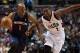 Dec 15, 2013; Auburn Hills, MI, USA; Detroit Pistons shooting guard Chauncey Billups (1) dribbles the ball around Portland Trail Blazers shooting guard Wesley Matthews (2) during the second quarter at the Palace of Auburn Hills. Mandatory Credit: Tim Full
