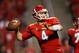 Sep 20, 2013; Fresno, CA, USA; Fresno State Bulldogs quarterback Derek Carr (4) prepares to throw a pass against the Boise State Broncos in the third quarter at Bulldog Stadium. The Bulldogs defeated the Broncos 41-40. Mandatory Credit: Cary Edmondson-USA