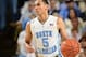 Dec 14, 2013; Chapel Hill, NC, USA; North Carolina Tar Heels guard Marcus Paige (5) dribbles in the second half. The Tar Heels defeated the Wildcats 82-77 at Dean E. Smith Student Activities Center. Mandatory Credit: Bob Donnan-USA TODAY Sports