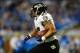 Dec 16, 2013; Detroit, MI, USA; Baltimore Ravens running back Ray Rice (27) runs the ball during the third quarter against the Detroit Lions at Ford Field. Mandatory Credit: Andrew Weber-USA TODAY Sports