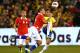 TORONTO, ON - NOVEMBER 19: Gary Medel#17 of Chile and Neymar #10 of Brazil vie for the ball during a friendly match at Rogers Centre on November 19, 2013 in Toronto, Canada.Brazil defeated Chile 2-1. (Photo by Elsa/Getty Images)