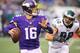 MINNEAPOLIS, MN - DECEMBER 15: Matt Cassel #16 of the Minnesota Vikings looks for an open receiver while Connor Barwin #98 of the Philadelphia Eagles applies pressure on December 15, 2013 at Mall of America Field at the Hubert H. Humphrey Metrodome in Mi