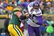 GREEN BAY, WI - NOVEMBER 24: Jared Allen #69 of the Minnesota Vikings rushes against David Bakhtiari #69 the Green Bay Packers at Lambeau Field on November 24, 2013 in Green Bay, Wisconsin. The Vikings and the Packers tied 26-26 after overtime. (Photo b