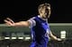 LIVERPOOL, ENGLAND - DECEMBER 14: Seamus Coleman of Everton celebrates after scoring his team's second goal during the Barclays Premier League match between Everton and Fulham at Goodison Park on December 14, 2013 in Liverpool, England. (Photo by Paul T