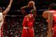 MIAMI, FL - NOVEMBER 12: Ekpe Udoh #5 of the Milwaukee Bucks shoots against the Miami Heat on November 12, 2013 at American Airlines Arena in Miami, Florida. NOTE TO USER: User expressly acknowledges and agrees that, by downloading and/or using this photo