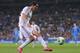 MADRID, SPAIN - DECEMBER 18: Angel di Maria of Real Madrid in action during the Copa del Rey, Round of 32 2nd leg match between Real Madrid and Olimpic de Xativa at Santiago Bernabeu stadium on December 18, 2013 in Madrid, Spain. (Photo by Denis Doyle/G