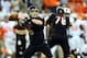 Dec 6, 2013; Detroit, MI, USA; Northern Illinois Huskies quarterback Jordan Lynch (6) throws a pass during the second quarter against the Bowling Green Falcons at Ford Field. Mandatory Credit: Andrew Weber-USA TODAY Sports