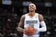 DENVER - FEBRUARY 7: Carmelo Anthony #15 of the Denver Nuggets reacts to a play against the Houston Rockets on February 7, 2011 at the Pepsi Center in Denver, Colorado. NOTE TO USER: User expressly acknowledges and agrees that, by downloading and/or using