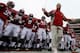 TUSCALOOSA, AL - NOVEMBER 23: Head coach Nick Saban of the Alabama Crimson Tide leads his team on the field to face the Chattanooga Mocs at Bryant-Denny Stadium on November 23, 2013 in Tuscaloosa, Alabama. (Photo by Kevin C. Cox/Getty Images)
