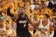 INDIANAPOLIS, IN - MAY 24: LeBron James #6 of the Miami Heat calls for the ball against Danny Granger #33 of the Indiana Pacers in Game Six of the Eastern Conference Semifinals during the 2012 NBA Playoffs on May 24, 2012 at Bankers Life Fieldhouse in In