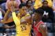 INDIANAPOLIS, IN - OCTOBER 05: Danny Granger #33 of the Indiana Pacers holds the ball against Jimmy Butler #21 of the Chicago Bulls during action on October 5, 2013 at Bankers Life Fieldhouse in Indianapolis, Indiana. Chicago defeated Indiana 82-76. NOTE