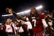 COLUMBIA, SC - NOVEMBER 30: Jadeveon Clowney #7 of the South Carolina Gamecocks celebrates after defeating the Clemson Tigers 31-17 after their game at Williams-Brice Stadium on November 30, 2013 in Columbia, South Carolina. (Photo by Streeter Lecka/Get