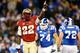CHARLOTTE, NC - DECEMBER 07: Linebacker Telvin Smith #22 of the Florida State Seminoles reacts after a defensive stop against the Duke Blue Devils during the ACC Championship game at Bank of America Stadium on December 7, 2013 in Charlotte, North Carolina