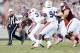 Oct 19, 2013; College Station, TX, USA; Auburn Tigers defensive end Dee Ford (30) pressures Texas A&M Aggies quarterback Johnny Manziel (2) during the second half at Kyle Field. Tigers won 45-41. Mandatory Credit: Soobum Im-USA TODAY Sports