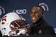 Dec 27, 2012; Los Angeles, CA, USA; Stanford Cardinal defensive coordinator Derek Mason at press conference for the 2013 Rose Bowl at the L.A. Hotel Downtown. Mandatory Credit: Kirby Lee/Image of Sport-USA TODAY Sports