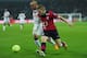 LILLE, FRANCE - MARCH 03: Lucas Digne of Lille battles with Julien Faubert of Bordeaux during the Ligue 1 match between LOSC Lille Metropole v FC Girondins de Bordeaux at the Grand Stade Lille-Metropole on March 3, 2013 in Lille, France. (Photo by Jamie