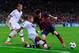 BARCELONA, SPAIN - NOVEMBER 06: Lionel Messi of FC Barcelona duels for the ball with Nigel de Jong of AC Milan during the UEFA Champions League Group H match Between FC Barcelona and AC Milan at Camp Nou on November 6, 2013 in Barcelona, Spain. (Photo b