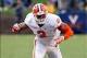 Nov 2, 2013; Charlottesville, VA, USA; Clemson Tigers defensive end Vic Beasley (3) chases the ball carrier against the Virginia Cavaliers at Scott Stadium. Mandatory Credit: Geoff Burke-USA TODAY Sports