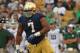 SOUTH BEND, IN - SEPTEMBER 21: Stephon Tuitt #7 of the Notre Dame Fighting Irish rushes against the Michigan State Spartans at Notre Dame Stadium on September 21, 2013 in South Bend, Indiana. Notre Dame defeated Michigan State 17-13. (Photo by Jonathan
