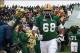 Dec 7, 2013; Waco, TX, USA; Baylor Bears guard Cyril Richardson (68) takes the field to face the Texas Longhorns at Floyd Casey Stadium. The Baylor Bears defeated the Texas Longhorns 30-10 to win the Big 12 championship. Mandatory Credit: Jerome Miron-USA