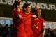 LONDON, ENGLAND - DECEMBER 15: Luis Suarez of Liverpool celebrates scoring their fourth goal with Luis Alberto and Raheem Sterling of Liverpool during the Barclays Premier League match between Tottenham Hotspur and Liverpool at White Hart Lane on Decembe