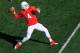 FRESNO, CA - NOVEMBER 23: Derek Carr #4 of the Fresno State Bulldogs drops back to pass against the New Mexico Lobos during the second quarter at Bulldog Stadium on November 23, 2013 in Fresno, California. (Photo by Thearon W. Henderson/Getty Images)