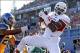 Nov 29, 2013; San Jose, CA, USA; Fresno State Bulldogs wide receiver Davante Adams (15) catches a touchdown pass against the San Jose State Spartans in the first quarter at Spartan Stadium. Mandatory Credit: Cary Edmondson-USA TODAY Sports